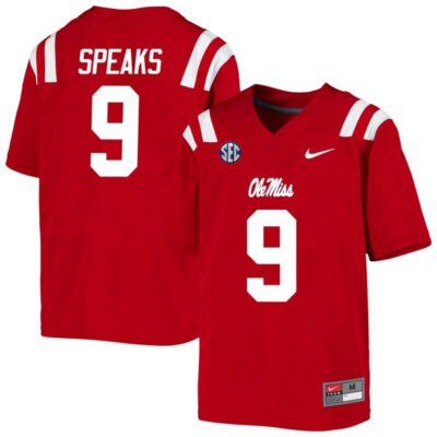 Breeland Speaks Ole Miss Rebels College Football Jersey - Red
