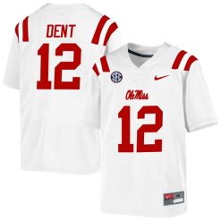 Kinkead Dent Ole Miss Rebels College Football Jersey - White