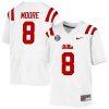 Elijah Moore Ole Miss Rebels College Football Jersey - White