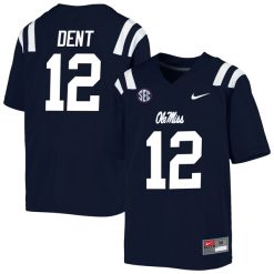Kinkead Dent Ole Miss Rebels College Football Jersey - Navy