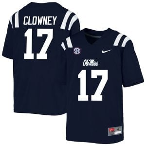 Demon Clowney Ole Miss Rebels College Football Jersey - Navy
