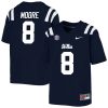 Elijah Moore Ole Miss Rebels College Football Jersey - Navy