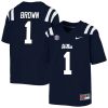 A.J. Brown Ole Miss Rebels College Football Jersey - Navy