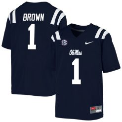 A.J. Brown Ole Miss Rebels College Football Jersey - Navy