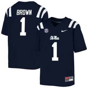 A.J. Brown Ole Miss Rebels College Football Jersey - Navy