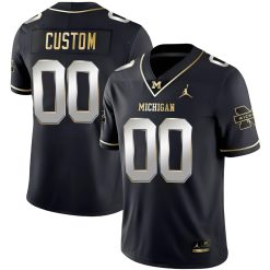 Michigan Wolverines College Football Custom Stitched Jersey – Black Limited
