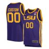 LSU Tigers College Basketball SEC Patch Custom Stitched Jersey - Purple