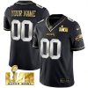 Philadelphia Eagles Super Bowl LVII Black Gold Limited Edition Custom Jersey - All Stitched