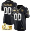 Kansas City Chiefs Super Bowl LVII Black Gold Vapor Limited Custom Jersey - All Stitched