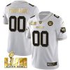 Kansas City Chiefs Super Bowl LVII White Gold Vapor Limited Custom Jersey - All Stitched