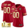 Kansas City Chiefs Super Bowl LVII Red Gold Vapor Limited Custom Jersey - All Stitched