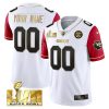 Kansas City Chiefs Super Bowl LVII Red Sleeve Vapor Limited Custom Jersey - All Stitched