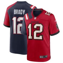 Alternative view of Tom Brady Patriots Buccaneers Mashup Jersey - All Stitched