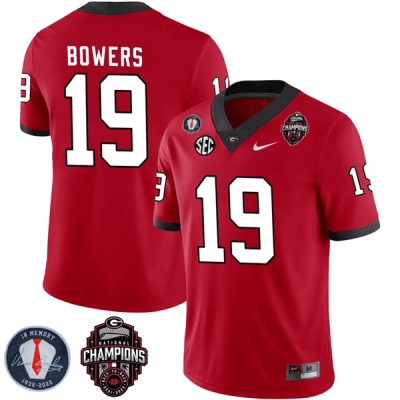 Georgia Bulldogs Football Champions Patch Jersey - All Stitched