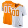 Custom Tennessee Volunteers Football White Orange Mashup Jersey - All Stitched