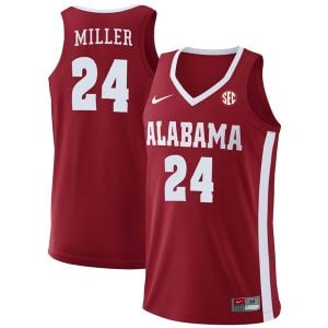 Brandon Miller #24 Alabama Crimson Tide College Basketball Crimson Game Jersey - All Stitched