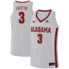 Rylan Griffen #3 Alabama Crimson Tide College Basketball White Game Jersey - All Stitched