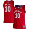 Jalen Wilson #10 Kansas Jayhawks College Basketball Red Game Jersey - All Stitched