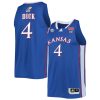 Gradey Dick #4 Kansas Jayhawks College Basketball Royal Game Jersey - All Stitched