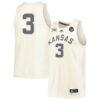 Dajuan Harris #3 Kansas Jayhawks College Basketball Cream Game Jersey - All Stitched