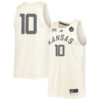 Jalen Wilson #10 Kansas Jayhawks College Basketball Cream Game Jersey - All Stitched