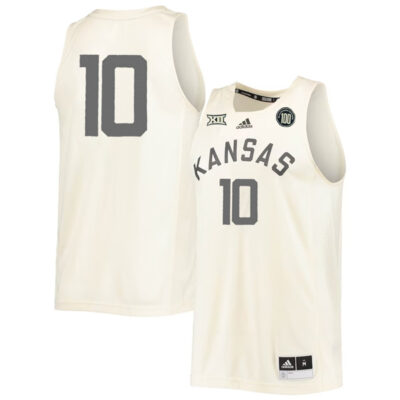 Jalen Wilson #10 Kansas Jayhawks College Basketball Cream Game Jersey - All Stitched