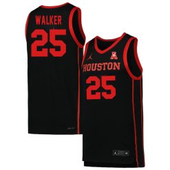Jarace Walker #25 Houston Cougars College Basketball Black Game Jersey - All Stitched