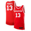 J'Wan Roberts #13 Houston Cougars College Basketball Red Game Jersey - All Stitched