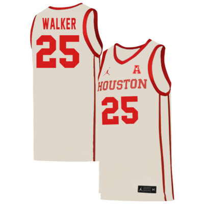 Jarace Walker #25 Houston Cougars College Basketball White Game Jersey - All Stitched