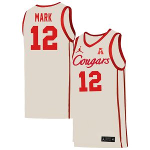 Tramon Mark #12 Houston Cougars College Basketball WhiteCourgar Game Jersey - All Stitched