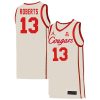J'Wan Roberts #13 Houston Cougars College Basketball WhiteCourgar Game Jersey - All Stitched