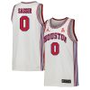 Marcus Sasser #0 Houston Cougars College Basketball White Throwback Jersey - All Stitched