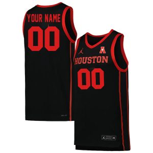 Houston Cougars College Basketball Custom Black Game Jersey - All Stitched