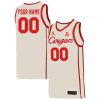 Houston Cougars Basketball White Courgar Custom Jersey - All Stitched