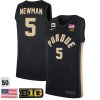 Brandon Newman #5 Purdue Boilermakers College Basketball Black Limited Game Jersey - All Stitched
