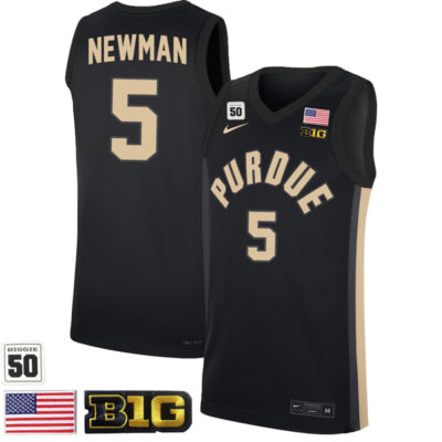 Brandon Newman #5 Purdue Boilermakers College Basketball Black Limited Game Jersey - All Stitched