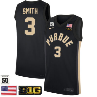 Braden Smith #3 Purdue Boilermakers College Basketball Black Limited Game Jersey - All Stitched
