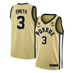 Braden Smith #3 Purdue Boilermakers College Basketball Gold Game Jersey - All Stitched