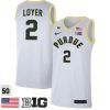 Fletcher Loyer #2 Purdue Boilermakers College Basketball White Game Jersey - All Stitched
