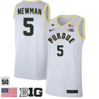 Brandon Newman #5 Purdue Boilermakers College Basketball White Game Jersey - All Stitched