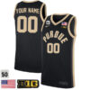 Purdue Boilermakers College Basketball Custom Black Game Jersey - All Stitched