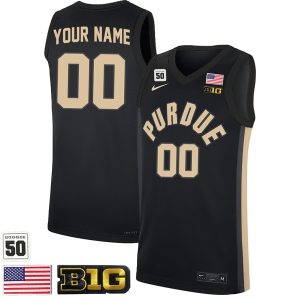 Purdue Boilermakers College Basketball Custom Black Limited Game Jersey - All Stitched