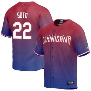 Dominican Baseball Juan Soto World Baseball Classic Jersey - Red