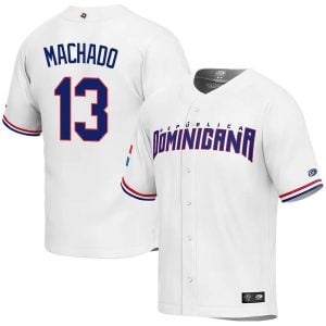 Dominican Baseball Manny Machado World Baseball Classic Jersey - White