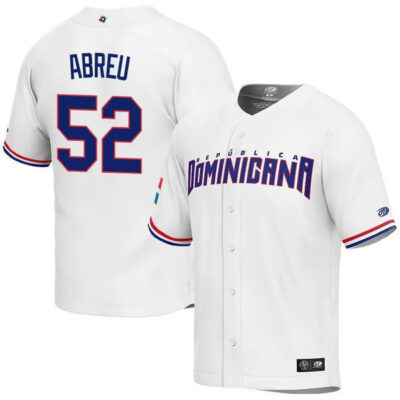 Dominican Baseball Bryan Abreu World Baseball Classic Jersey - White