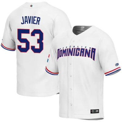 Dominican Baseball Cristian Javier World Baseball Classic Jersey - White