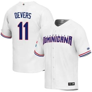 Dominican Baseball Rafael Devers World Baseball Classic Jersey - White