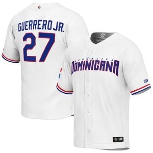 Dominican Baseball Vladimir Guerrero Jr. World Baseball Classic Jersey - White