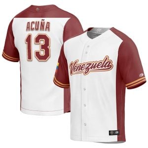 Venezuela Baseball Ronald Acuña Jr. World Baseball Classic Jersey - White