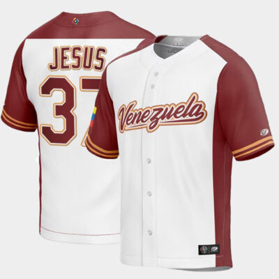 Venezuela Baseball Enmanuel De Jesus World Baseball Classic Jersey - White